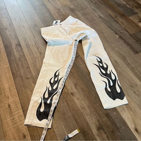 NWT White Adika Flame jeans size s - Picture 8 of 12